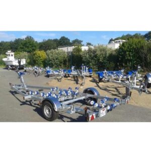 Porte bateau immergeable SUN WAY D1613 PTAC : 1350Kg - Kit rouleaux - 1 essieu