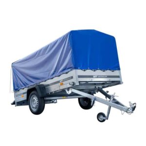 Remorque de voiture GARDEN TRAILER 264 KIPP avec arceau et bâche Bleue