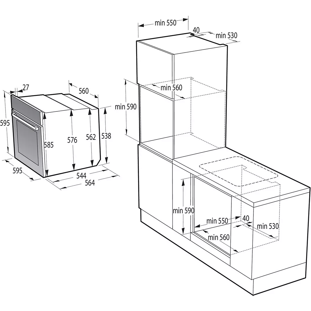 Four encastrable fonction vapeur HISENSE O643PG – Image 2