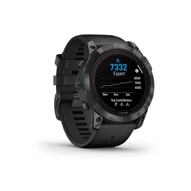 Montre GPS Garmin Fenix 7X Pro Sapphire Solar Titane + bracelet silicone orange – Image 8