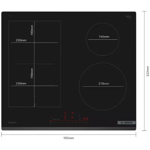 Plaque induction BOSCH PIX63SHC1F Serenity FlexInduction