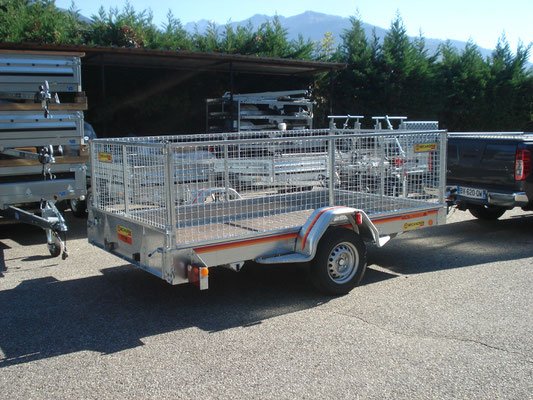 Remorque plateau MECANOREM RPMS 901 F - PTAC : 1300 Kg - 1 essieu freiné - 305 x 170 cm – Image 9